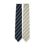 2pc Silk Tie Set Wide Stripe