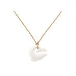 Carved Whale Pendant Necklace