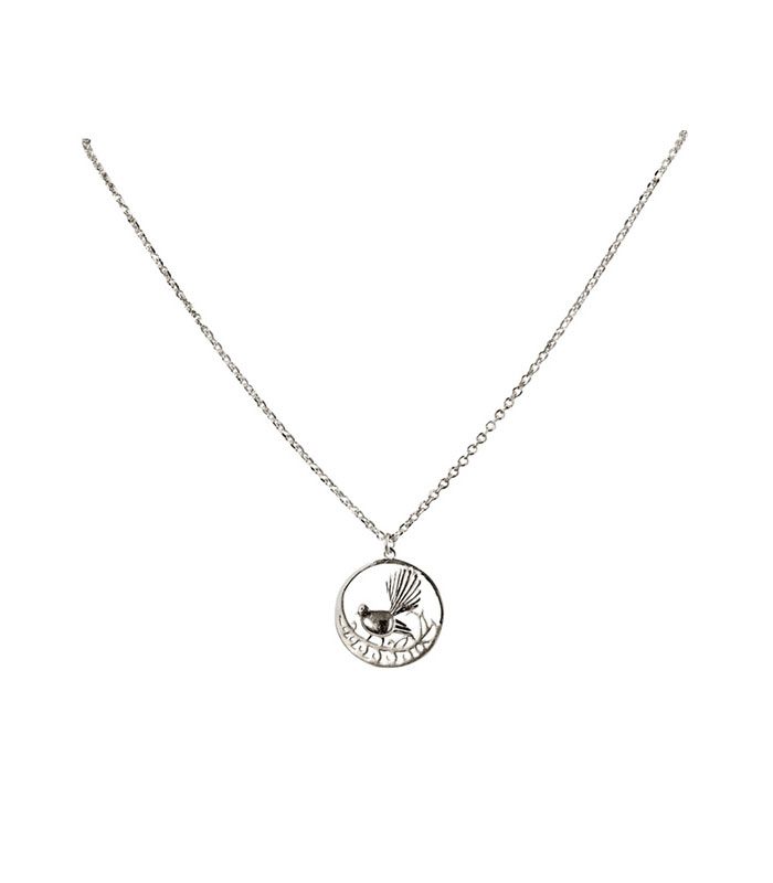 Aurora_Fantail_Nature_Scene_Necklace_Silver_Caffeinated_Kiwis_SCN11 Fantail Nature Scene Necklace - Image 1