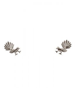 Frosted Fantail Bird Studs - Image 2