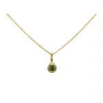 Gold and Jade Ball Necklace