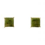 Gold and Jade Studs