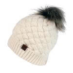 Wool Mix Faux Fur Pom Pom Beanie - Image 4
