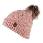 Wool Mix Faux Fur Pom Pom Beanie