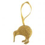 Clay Kiwi Gold Glitter Tree Decoration