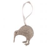 Clay Kiwi Silver Glitter Tree Decoration