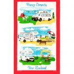 Happy Campers Tea Towel