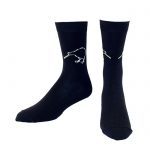 Kiwi Brush Stroke Merino Socks Navy