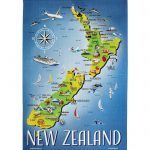 Map Tea Towel NZ Collection