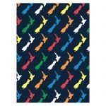 NZ Multicoloured Map Mini A7 Notebook