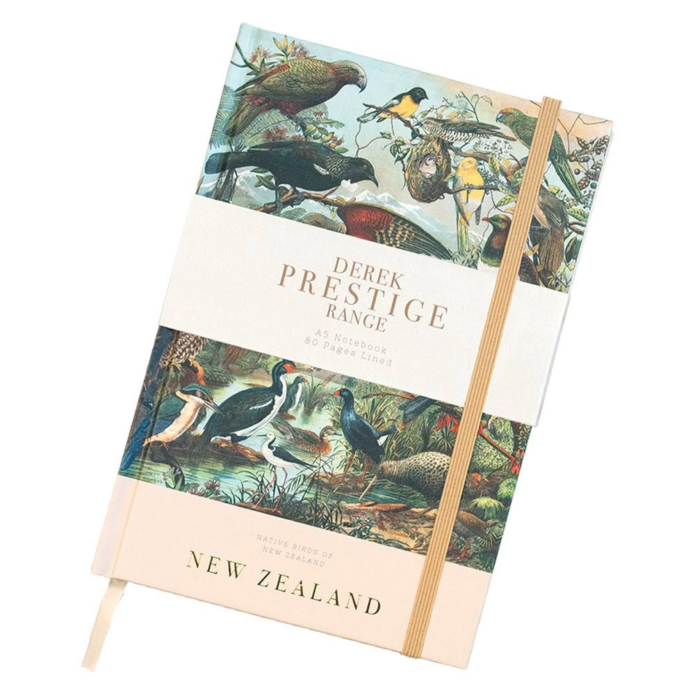 NB101_Web Native Birds Of NZ Prestige A5 Notebook - Image 1