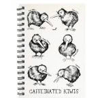Caffeinated Kiwis Spiral Notebook