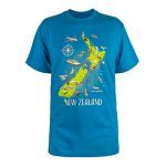 NZ Collection Map Adults Tee