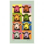 Pop Art Sheep Tea Towel