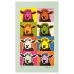 Pop Art Sheep Tea Towel