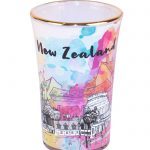 Watercolour Montage Curved Shot Glass