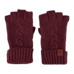 Woolmix Fingerless Cable Gloves