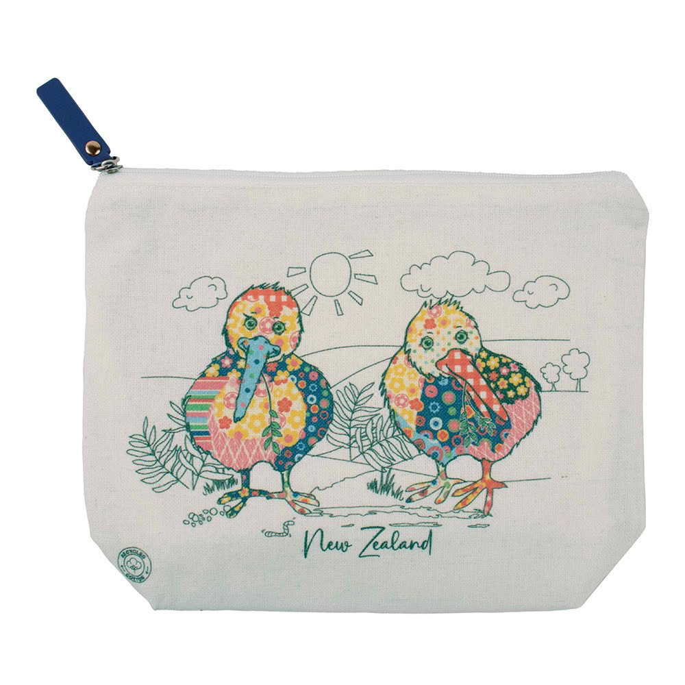 CC999-QUILTED-KIWI-COSMETIC-BAG-WHTE-S_Web Quilted Kiwi Cosmetic Bag White Small - Image 1