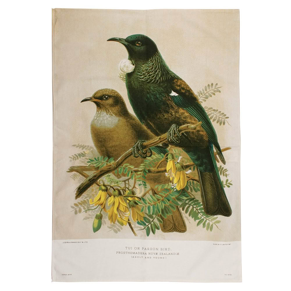 TT412_Tui_Bird_Prestige_Tea_Towel_Web Tui Prestige Tea Towel - Image 1