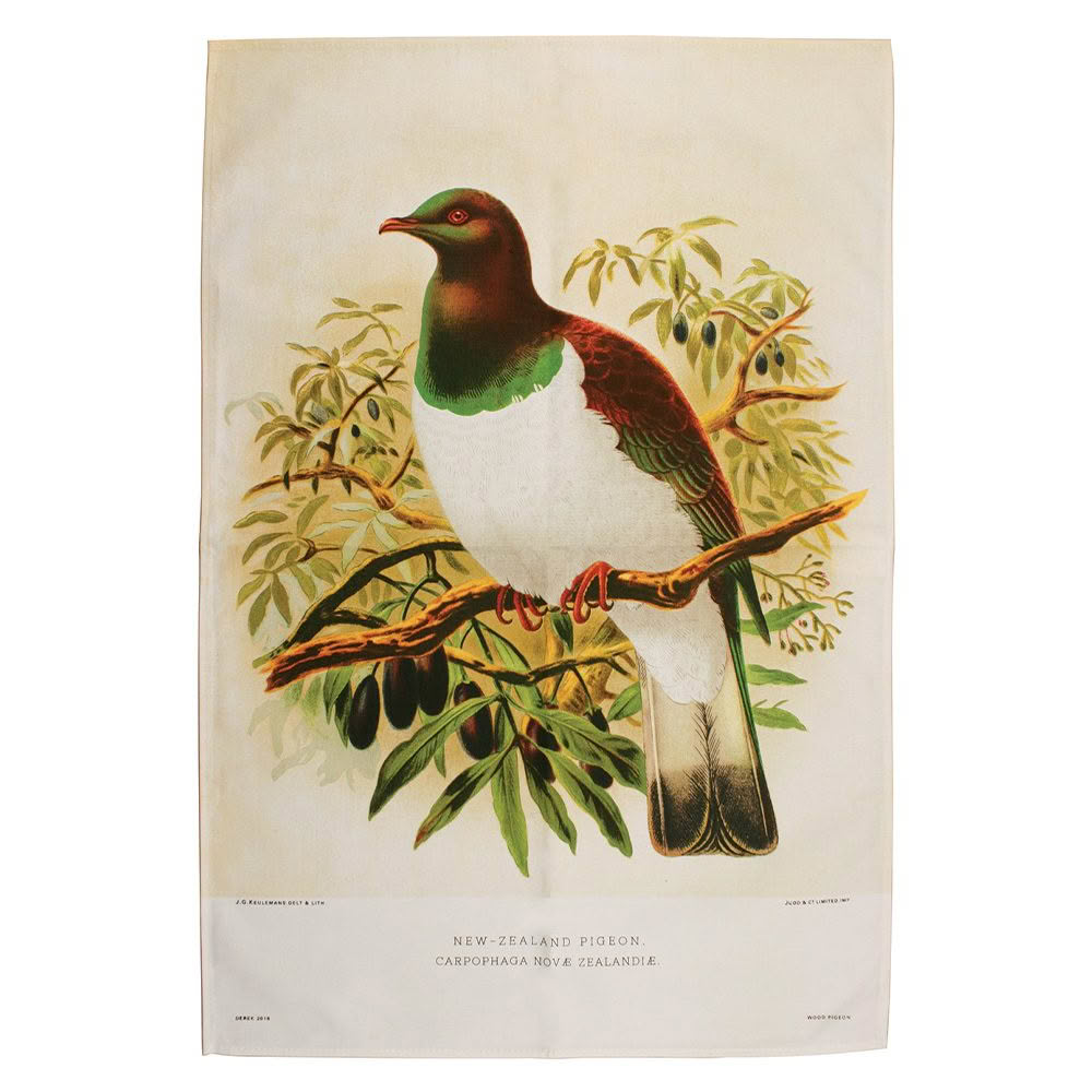 TT413_Wood_Pigeon_Prestige_Tea_Towel_Web Wood Pigeon Prestige Tea Towel - Image 1