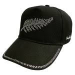 Rhinestone Silver Fern Cap