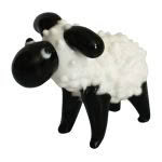 Glass NZ Sheep Black/White Small