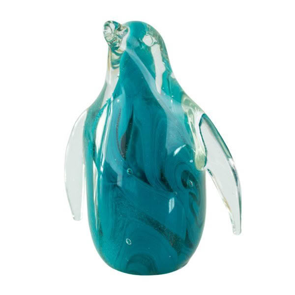 NZ Blue Penguin Glass Ornament Large