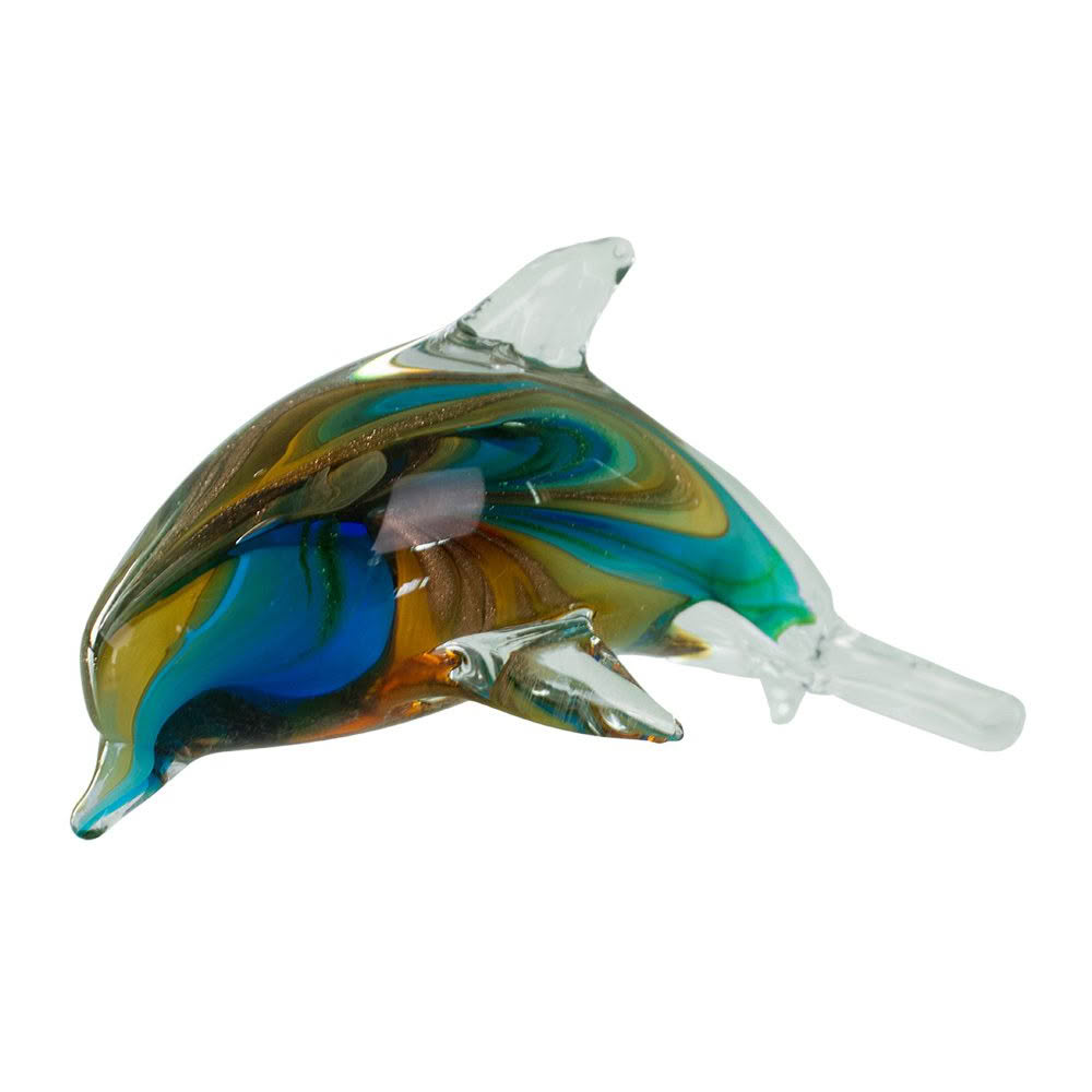 GO120_Web NZ Dolphin Glass Ornament Large - Image 1
