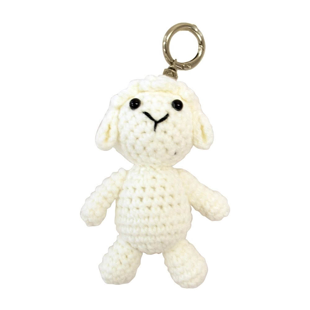 KR1044_Web Crochet Sheep Keyring - Image 1