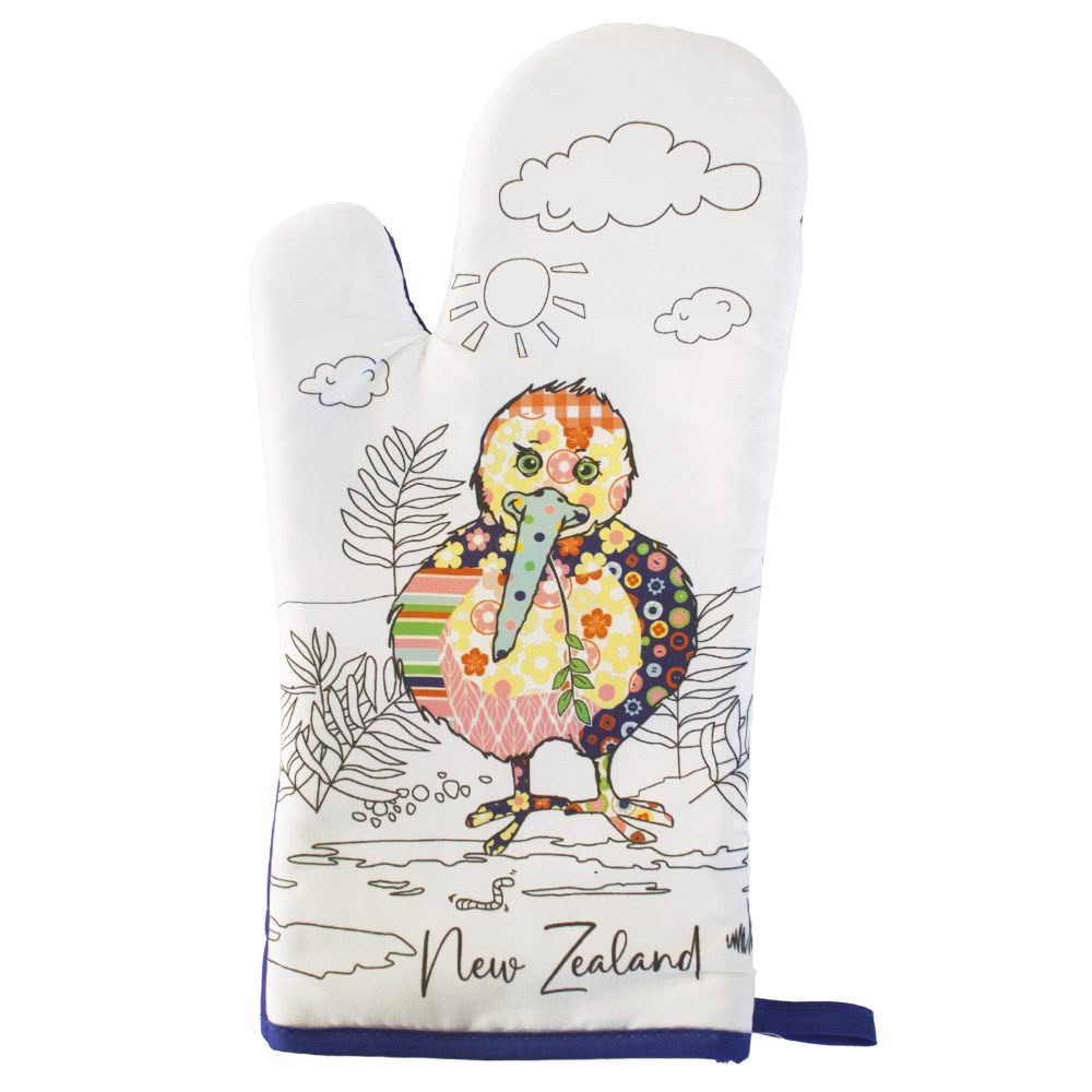 OG999_Web Quilted Kiwi Oven Glove - Image 1