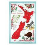 New Zealand Map Tea Towel