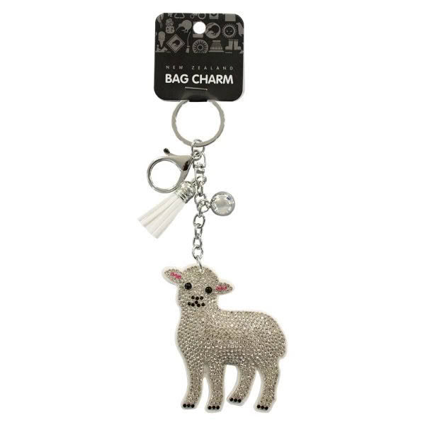 Sheep Rhinestone Bag Charm