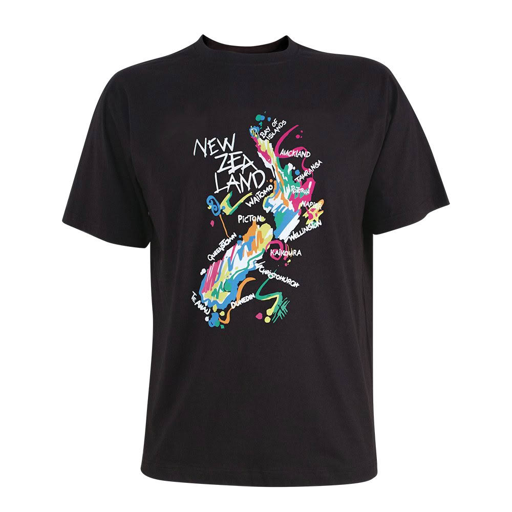 6113H_Black_Web Splash Map Adults Tee - Image 1