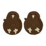 Kiwi Bird Crochet Coaster 2 Pcs Set