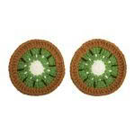 Kiwifruit Crochet Coaster 2 Pcs Set